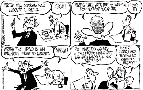 Dubya critics rewrite history