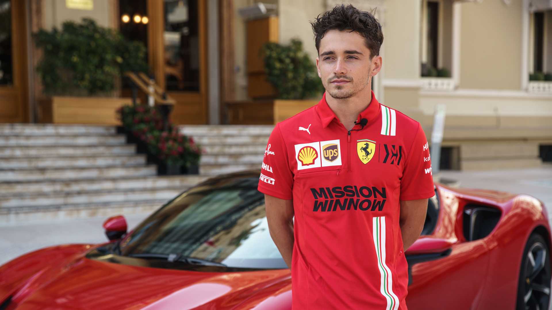 Charles Leclerc lapping the Monaco GP in a Ferrari SF90 Stradale