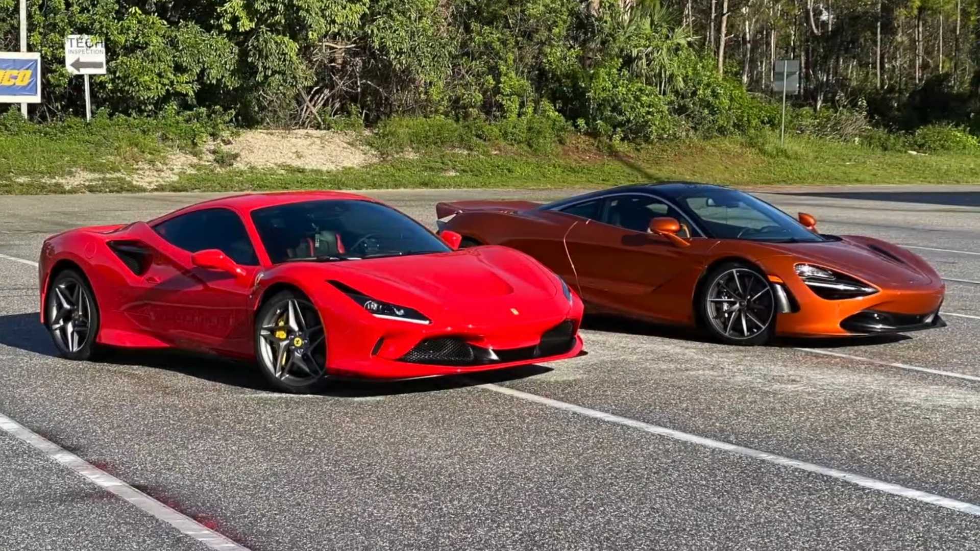 Watch Ferrari F8 Try To Take Down McLaren 720S In The Quarter Mile