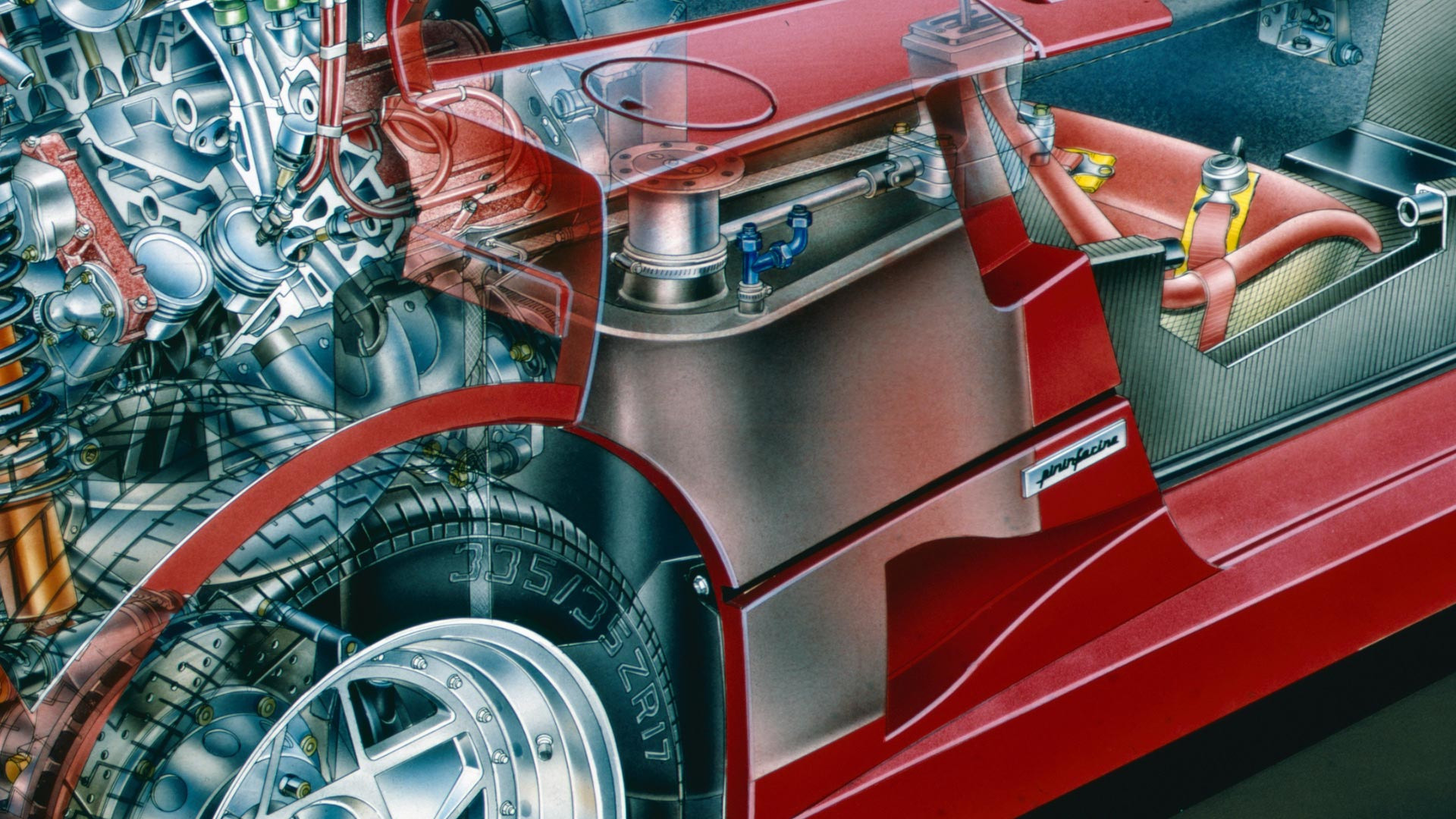 Ferrari F40 Prototype cutout by David Kimble