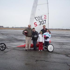 Standart Landyacht from France...Off-season iceboating practice at Floyd Bennett Field, Brooklyn...