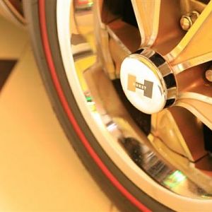Closeup of Hurst wheel on my '67 GTO.