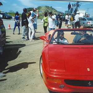 same 355 on-set for Jay Z video...taking Tracey Bingham out for driving lessons!!