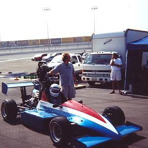 running laps at irwindale with our formulla mazda camera car!
