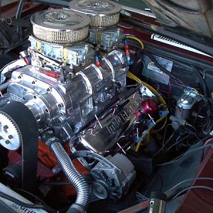 502 BBC w/8-71 blower and roller cam.
